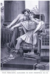 Thaïs persuadant Alexandre de brûler Persépolis 330 av. J.-C.